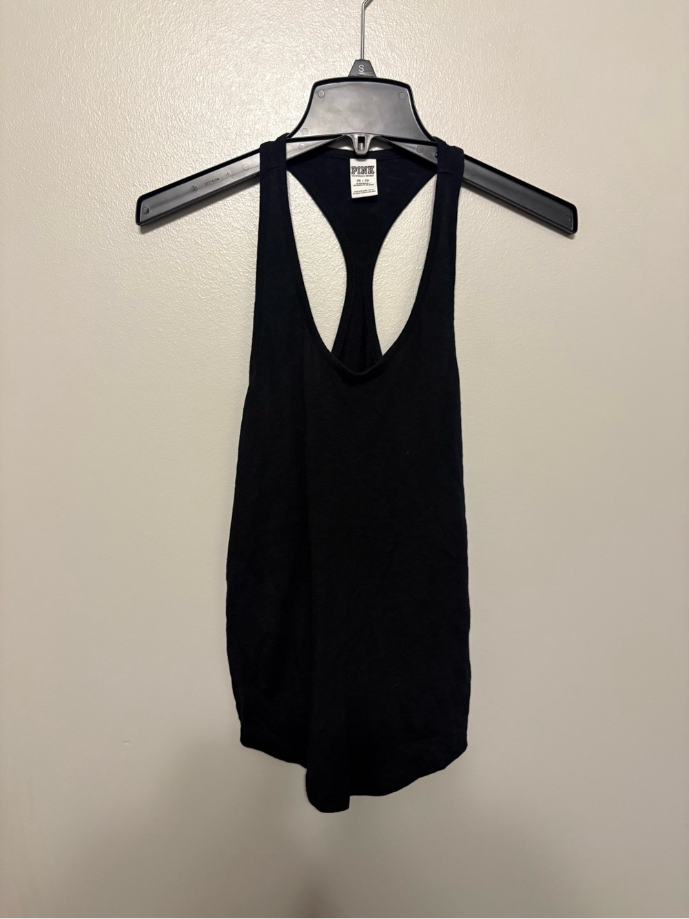 PINK Victoria's Secret Black Racerback Tank
